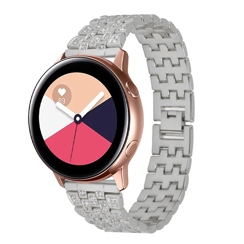 Блестящий Алмазный ювелирный ремешок для часов samsung Galaxy Active Watch 40 мм ремешок из нержавеющей стали для samsung Galaxy Active Watch band