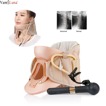 

Neck Traction Inflatable Neck Massager Brace Neck Care Collar Cervical Vertebrae Air Traction Neck Pain Release Therapy Device