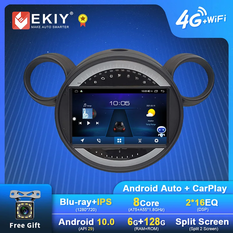 Автомагнитола EKIY на Android для BMW MINI Paceman Countryman R56 R60 2007-2014 Navi GPS IPS DSP Carplay