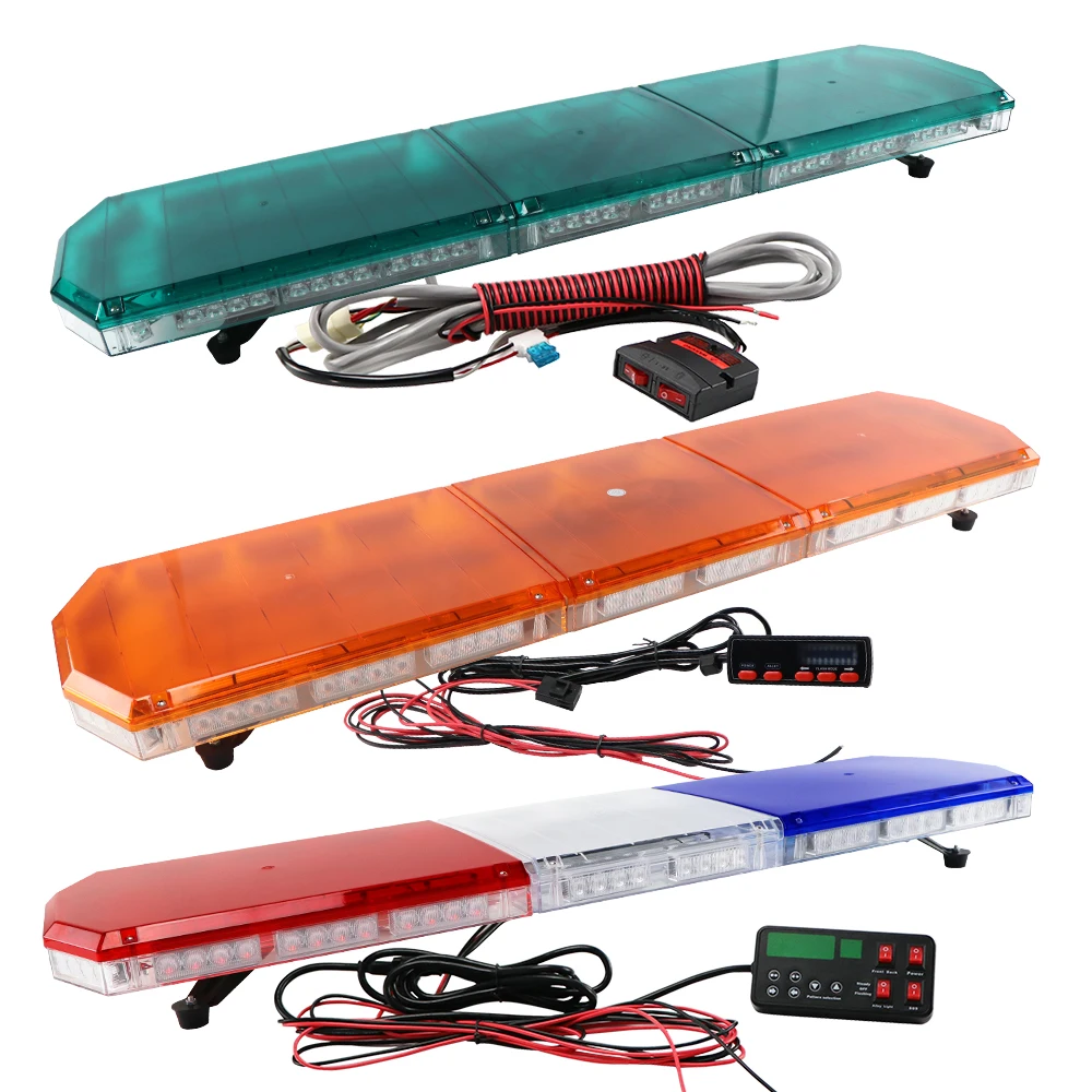

35.4" 72 LED Strobe Light Emergency Recovery Beacon Wrecker Flashing LightBar Warning Blue LightBar traffic signal light