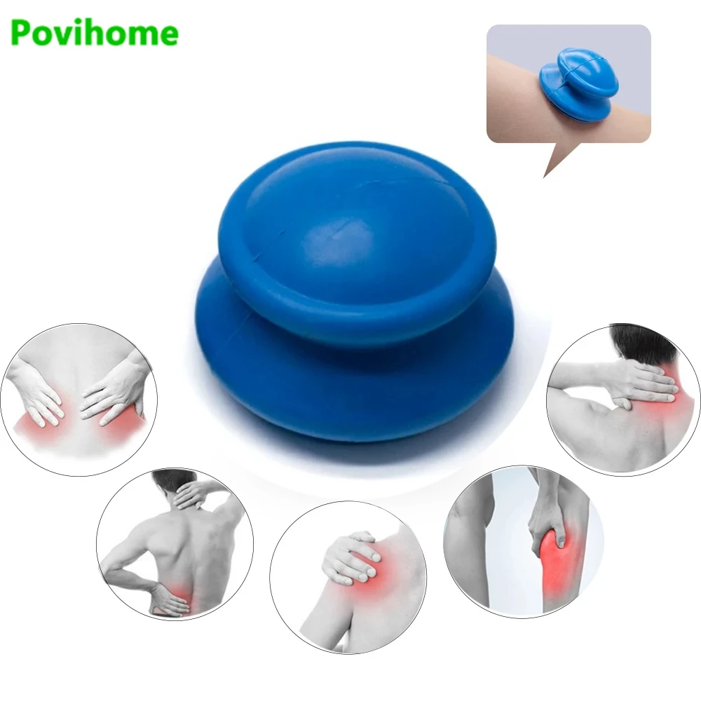 Povihome 2 шт. силикон для здоровья вакуумные банки чашки массажа шеи лица спины