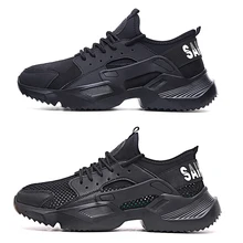 Новинка года; обувь для выставочной работы; модные кроссовки; сверхлегкие Мужские дышащие рабочие ботинки с мягкой подошвой и стальным носком