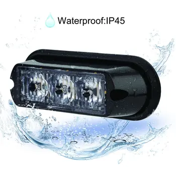 

3 Bulbs Car LED Flasher Lamp Daytime Running Lights High Brightness LED Fog Lamps 12V For Universal Car Vehicle