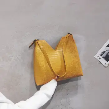 

Fashion Large Capcity Crocodile Pattern Shoulder Bags Women Casual Luxury Pu Women Handbags Composite Bag Ladies Alligator Tote