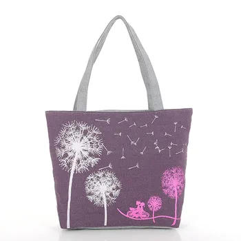 

Fashion Dandelion Canvas Bag Flowers Women Handbag Shoulder Bags Women Messenger Handbags 32*10*32CM