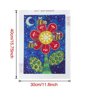 

5D DIY Special Shaped Diamond Painting Delicate Design Flower Cross Stitch Good Material Flexibility Mosaic Kits Wall Arts