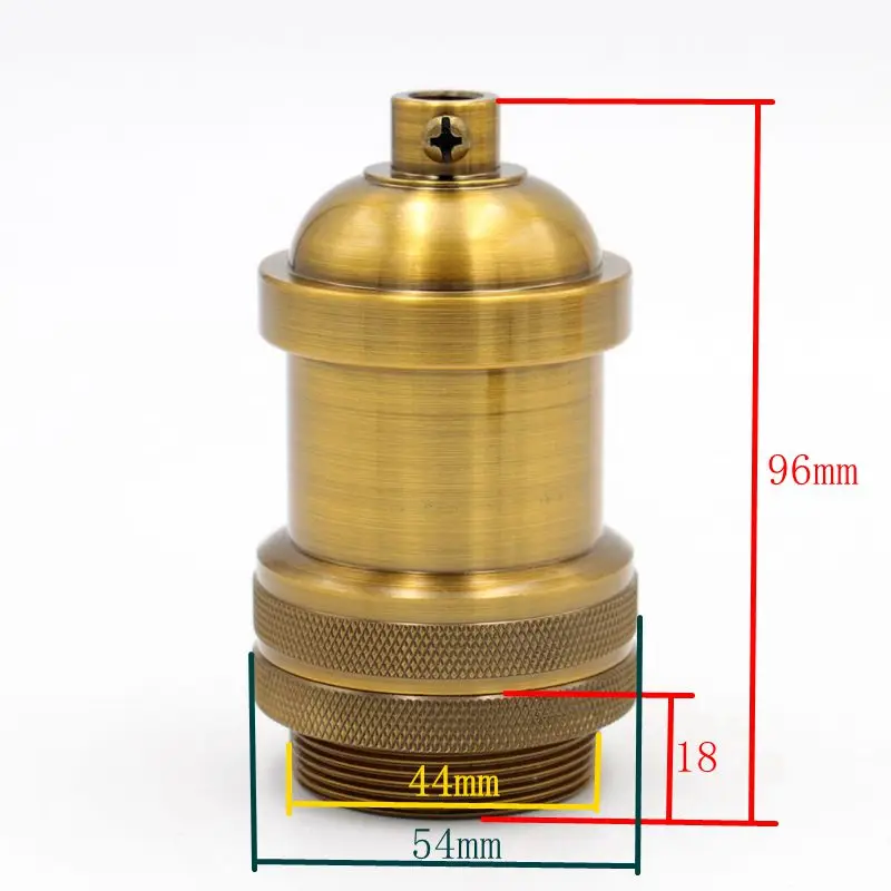 vintage lamp holder size