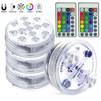 

Swimming Pool Light IP68 WATERPROOF Remote Control LED-Light Lamp 10 LED Multi Color Tank Decorative Wedding Vase Base