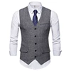 Smart Casual Suit Vest Men Business Vest Waistcoat Men Fashion Formal Dress Vest Suit Single Breasted Classic V-neck Wedding Top ► Photo 3/6