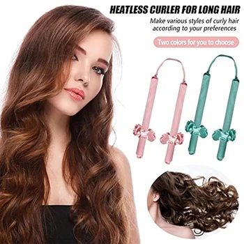Heatless Curling Rod Headband for Women Hair Curler Ribbon Wrap Kit Silk Curls Hair Waver No Heat Curlers Rollers Styling Tools 1