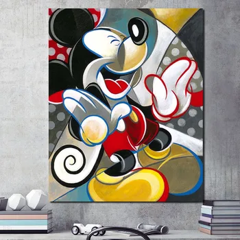 

Home Decoration Hd Prints 1panel Painting Cartoon Mickey Mouse Pictures Wall Art Modular Canvas Poster Modern Bedside Background