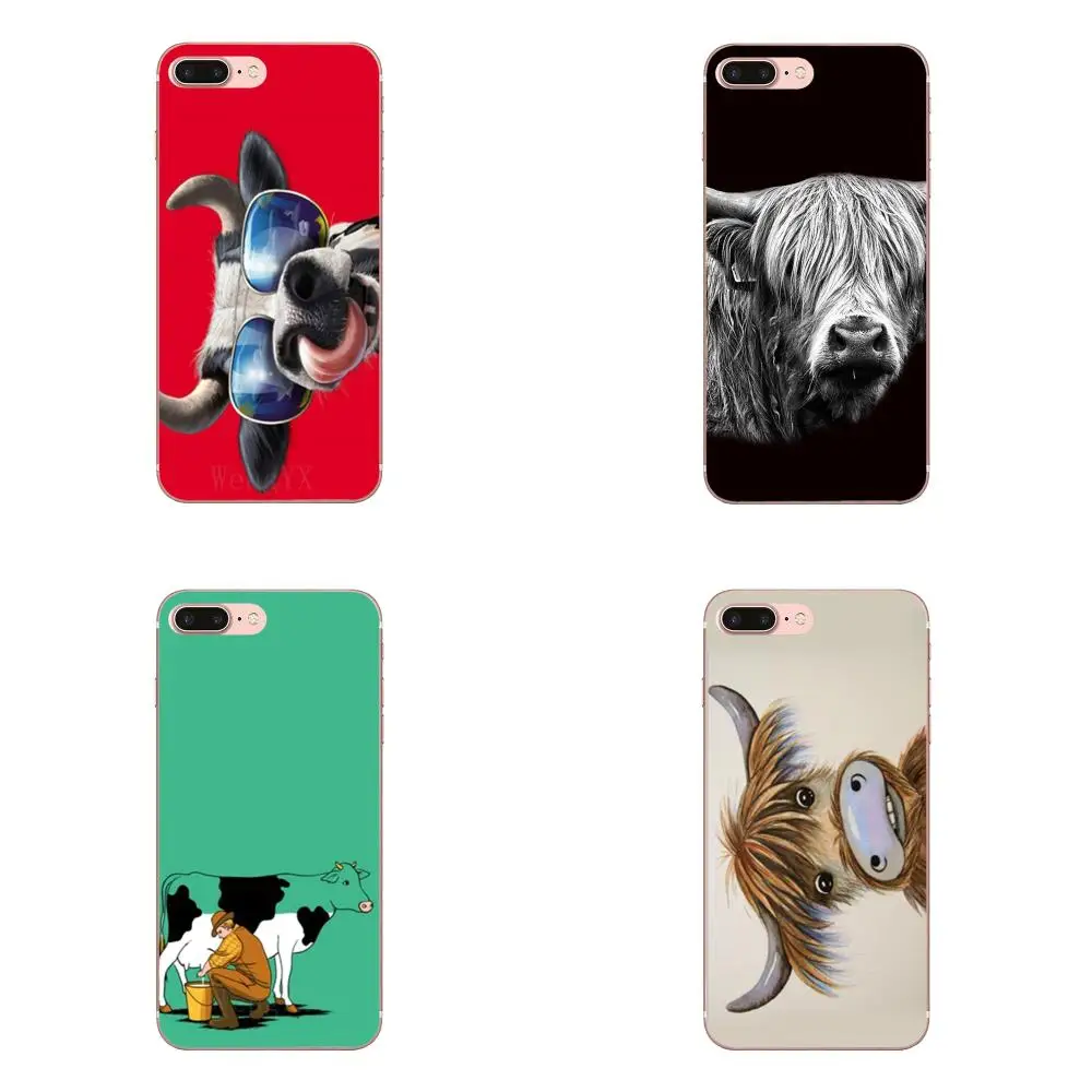 Милые забавные животные Highland Cow для Huawei Honor 5C 5X 6A 6X 7 7A 7X 8 8A 8S 8X 9 10 30 Lite Pro Y6 II Y7 Y9 Prime