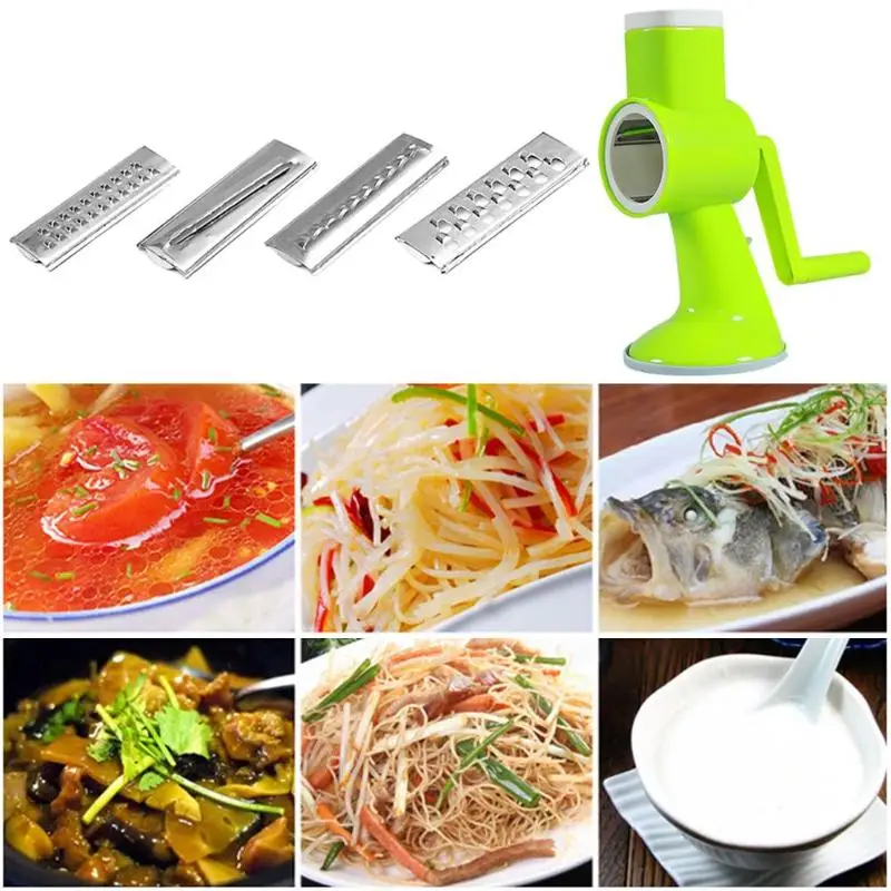 4-в1 овощерезка ручной Spiralizer Овощечистка из нержавеющей стали спиральный слайсер для картофеля фруктовый Овощной инструмент кухонный гаджет