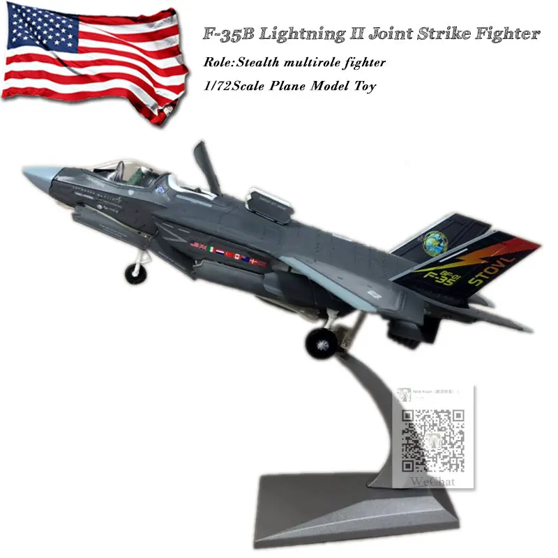 WLTK 1/72 масштаб военная модель игрушки F-35B молния II Joint Strike Fighter BF-01 STOVL литой металлический самолет модель игрушки для подарка