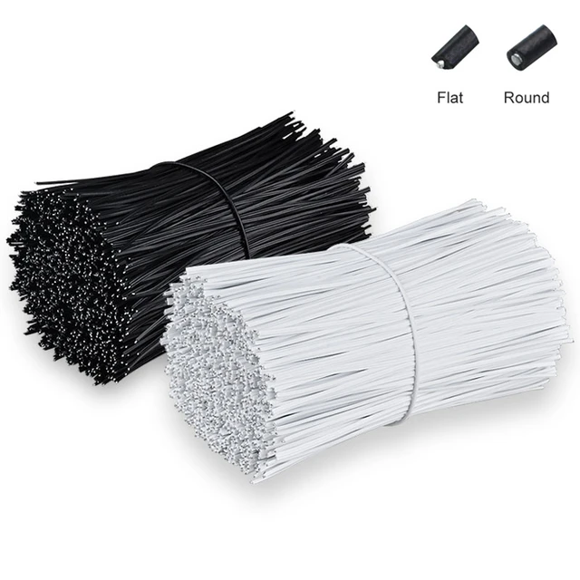 1000pcs Reusable Twist Wire String Tie Packaging cable organizer binding  wrap Plastic Shell plant support straps