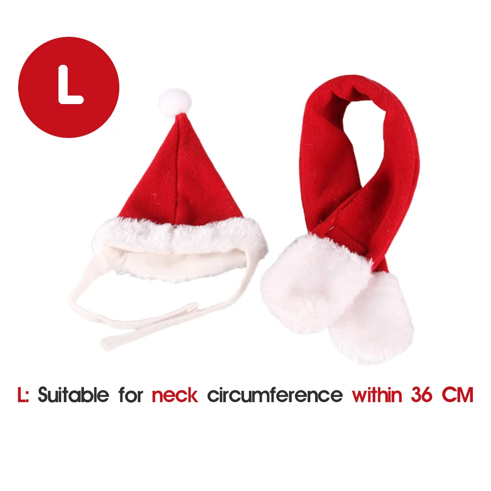 L-Neck 36 CM Рождественский плащ для кошек красный Рождественский костюм для собак аксессуары для кошек маленький плащ для котят собачий наряд для Хэллоуина товары для домашних животных s m l - Цвет: L-Neck 36 CM