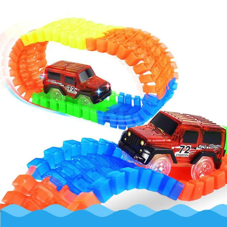 2021 New Track Glow in the Dark 7.5CM Plastic Racing Track Assembled ...