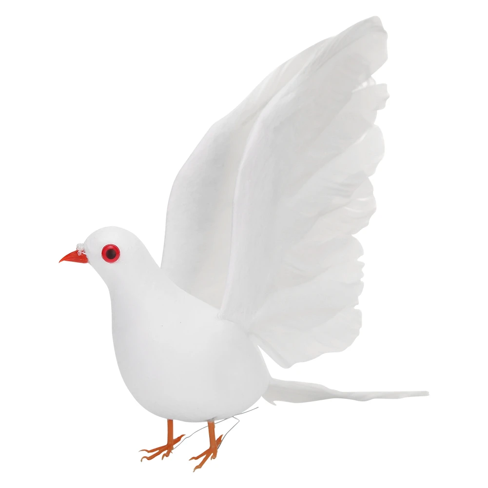 Simulation Mousse Pigeon Blanc Faux Artificiel Imitation Oiseau Decor De Mariage Aliexpress