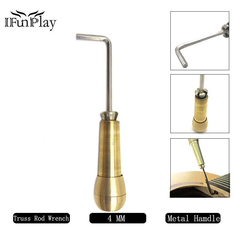Стержень для гитарной фермы 4 мм шестигранный ключ ручка с металлической резьбой