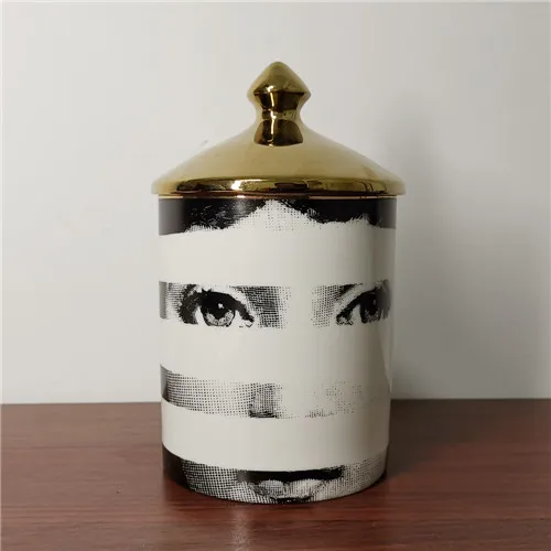 24 Подсвечники Fornasetti, украшение для дома, керамическая банка ручной работы, цветочные горшки, шкатулка для украшений, ретро, Lina, подсвечник для лица - Цвет: 24