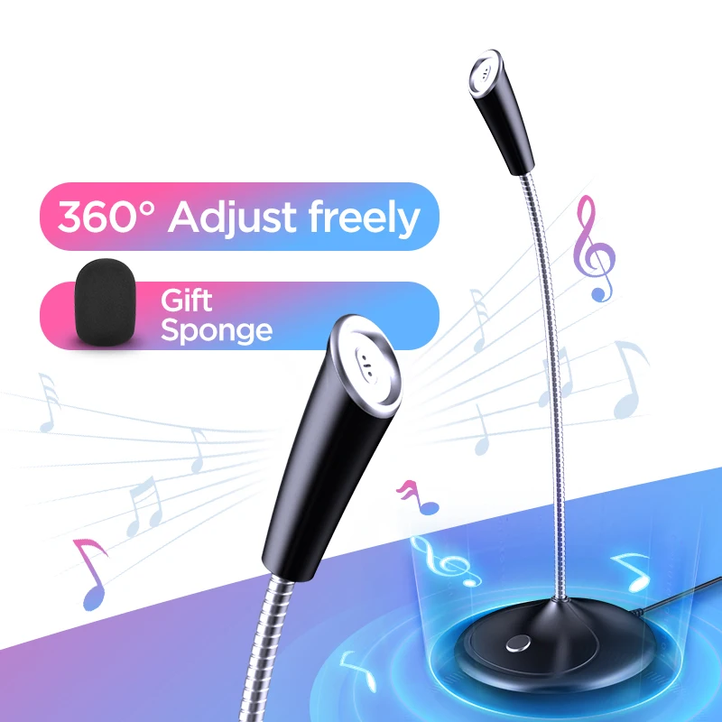 Микрофон для компьютера 360 ° свободная регулировка микрофон игрового чата USB