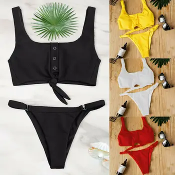 

2020 Brand New Summer Ladies Women Sexy Push-up Padded Bra Bikini Triangle Swimwear Swimsuit Bathing Beachwear