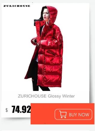 ZURICHOUSE, зимняя куртка-пуховик для женщин, длинная модная черная глянцевая пуховая парка, теплая свободная стеганая куртка с капюшоном для женщин