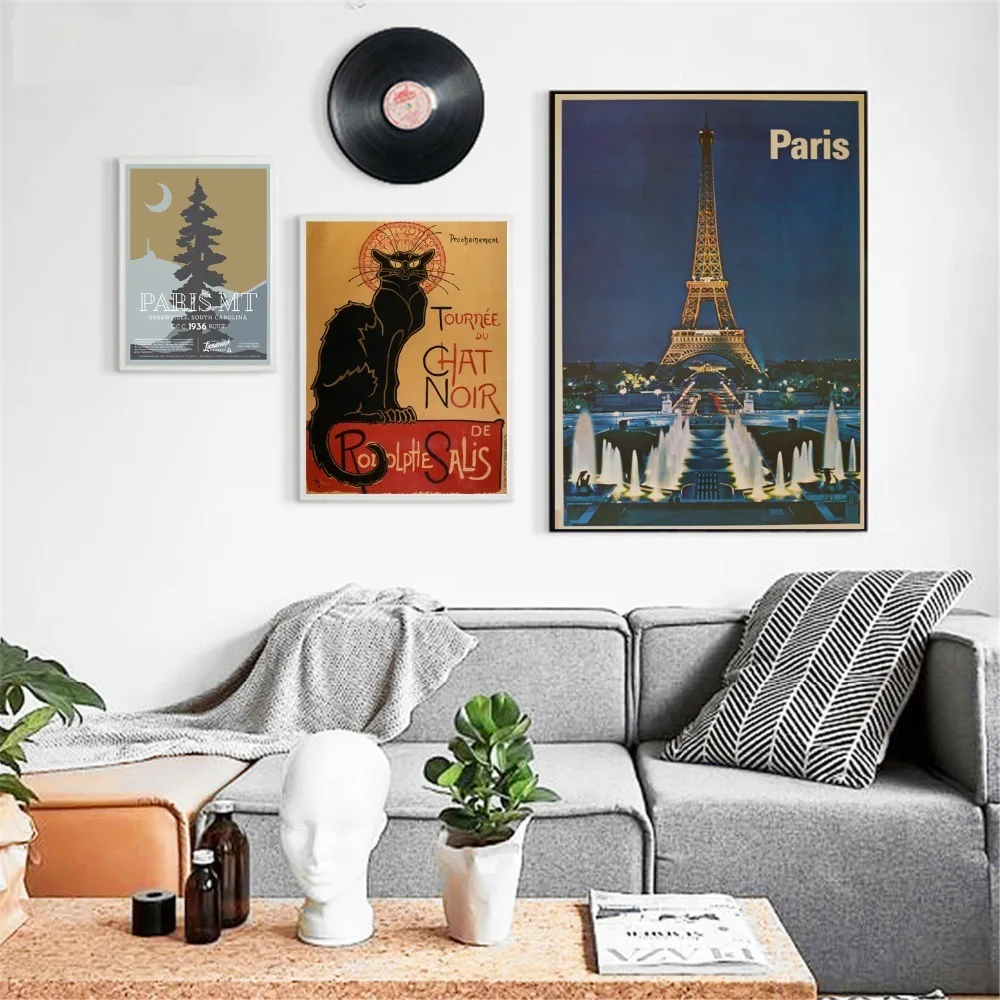 Vintage Paris Original Artwork Posters And Prints Canvas Printed Painting Art Wall Pictures Home Decor Living Room Decoration | Дом и сад