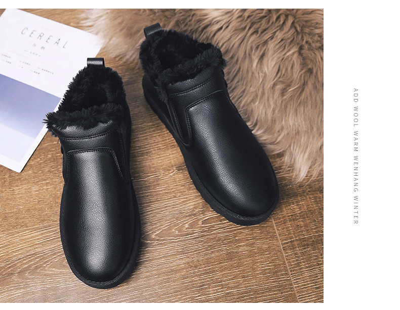 men women winter warm work boots with plush fur casual lightweight ankle boots waterproof anti-skid outdoor sneakers sports shoes couple unisex plus size shoes (31)