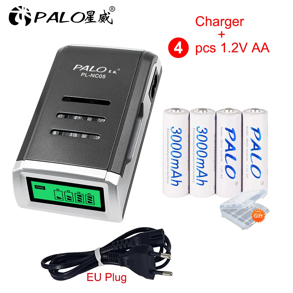 Palo-pilas Recargables Aa + Aaa De 8-40 Piezas, 1,2 V, 3000mah, 1100mah, Pilas  Aaa + 8 Ranuras, Cargador De Batería Aa Aaa De 1,2 V - Pilas Recargables -  AliExpress