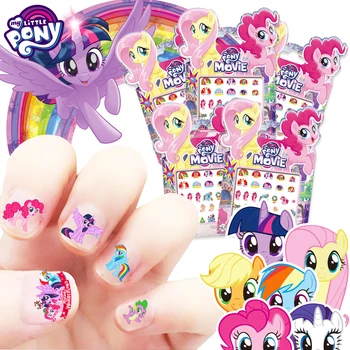 

My Little Pony Unicorn Nail Sticker Children Baby Kids Makeup Toy Princess Elsa Anna Sofia Snow White Mickey Minnie Sticker Gift