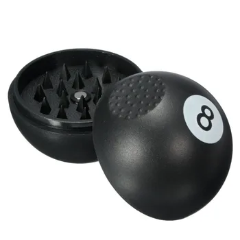 

Billiard Tobacco Herb Grinder Black Weed Spice Plastic Herb Grinder Tobacco Billiard Black 8 Spice Crusher Shisha Smoking Tools