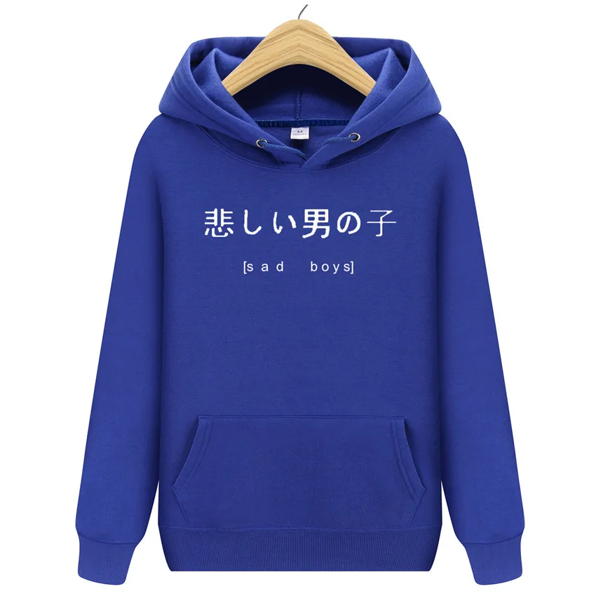 New sad Boys Printed Fleece Pullover Hoodies MenWomen Casual Hooded Streetwear Sweatshirts Hip Hop Harajuku Male Tops Oversize (2)