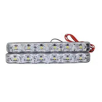 

Car Light LED Car Running Light Car Universal 6 LED Replacement Accessories Modified Grid Light