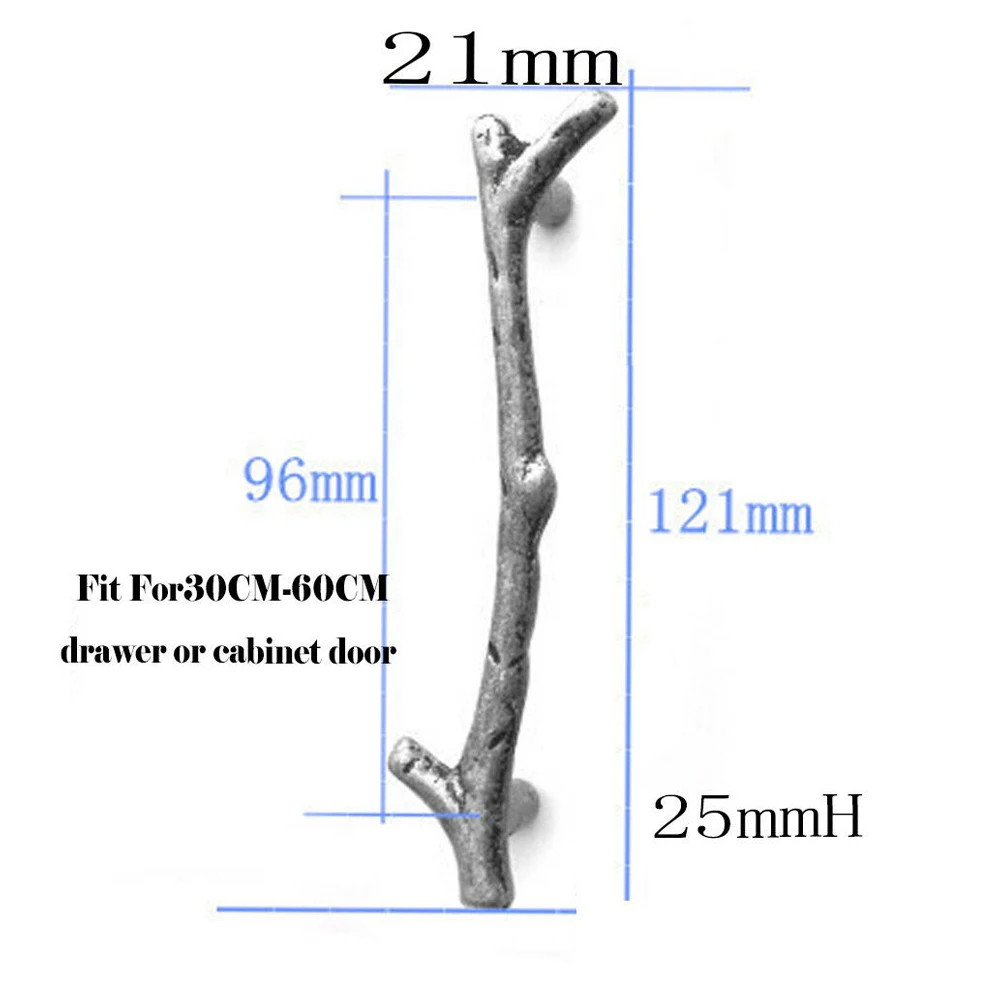 2 шт уникальная ветка дерева кухонный шкаф дверная ручка ручки для ящика шкафа Ручка цинковый сплав ветка дерева ручка тяга ручки