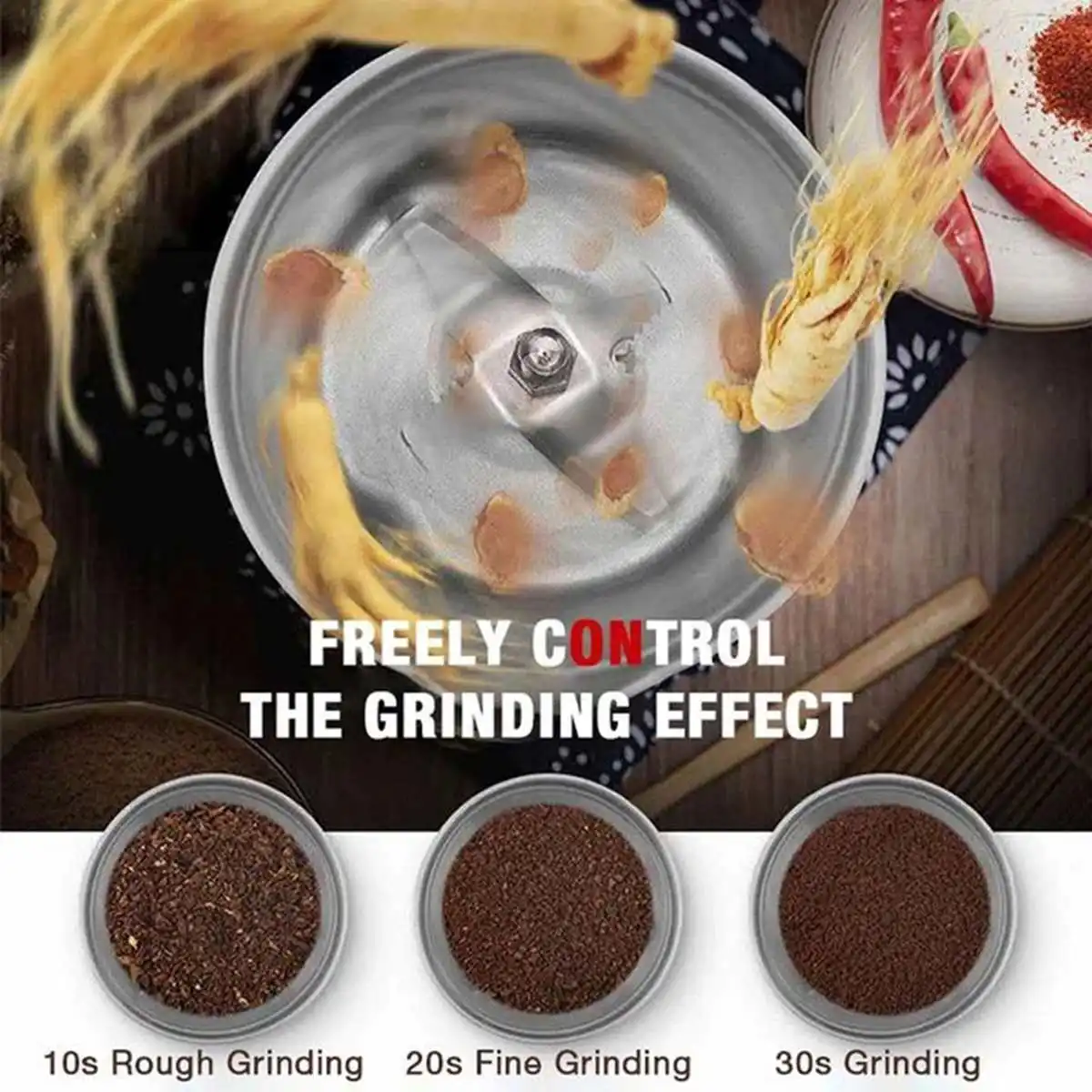 Electric Coffee Grinder Electric Kitchen Cereals Nuts Beans Spices Grains Grinder Machine Multifunctional Home Coffee Grinder