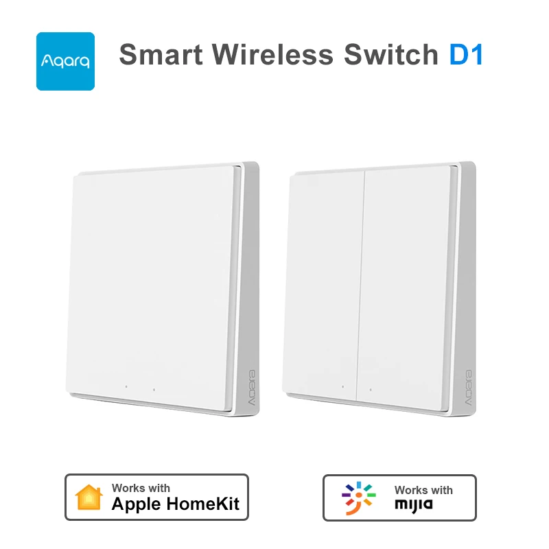 Aqara Wireless Wall Switch D1 Smart Light Remote Control Switch WiFi Zigbee Single Double