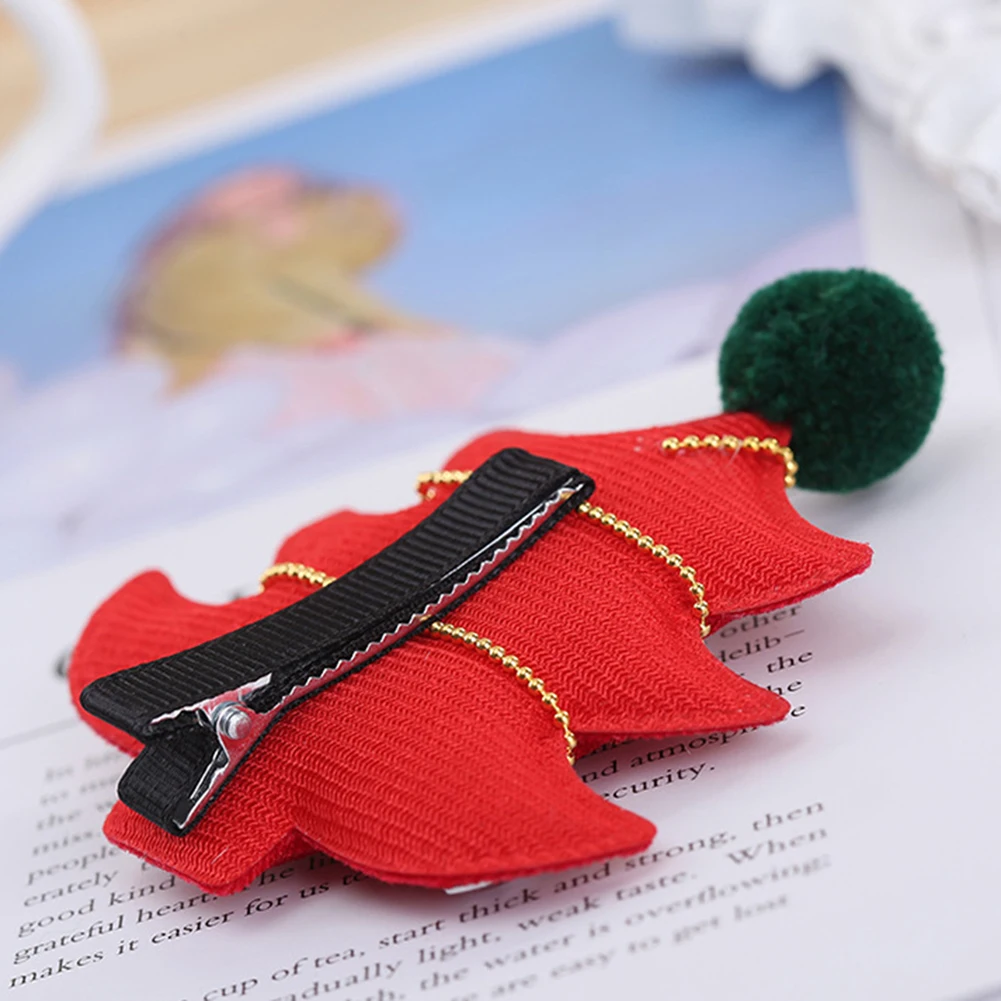 

5Pcs Christmas Hair Clips Lovely Christmas Barrettes Xmas Tree Hat Hairpins for Women Girls Hair Accessories