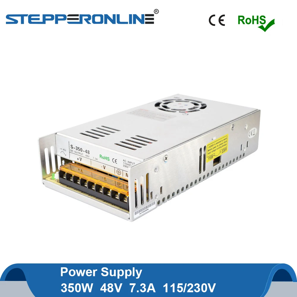 Импульсный источник питания DC48V 350W 7.3A 115V/230V для шагового двигателя CNC/3D