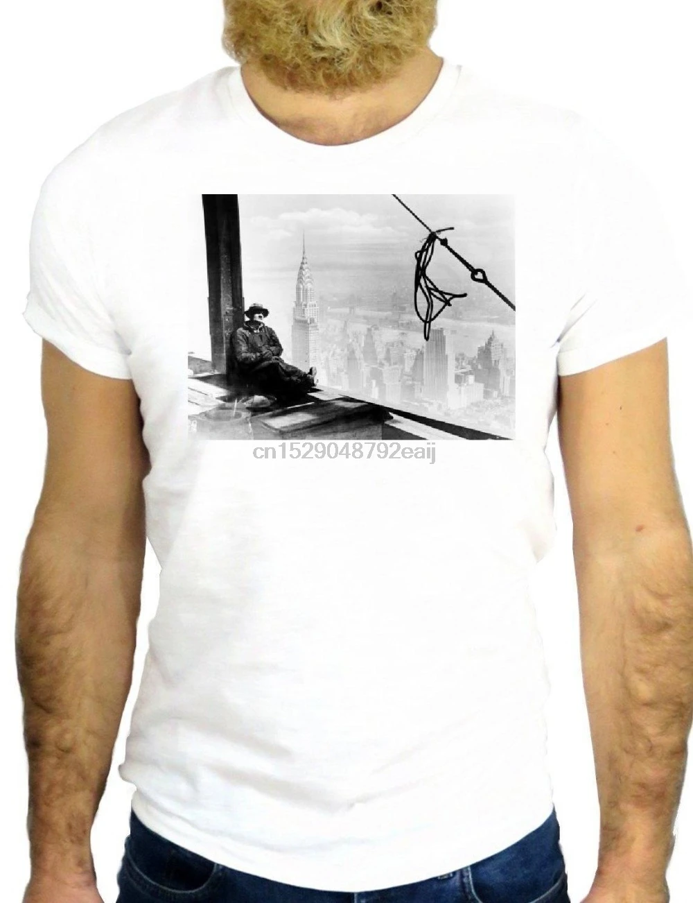 Fashion 2019 Men Short Sleeve Tshirt Panorama New York City Draw Fun Cool Nice Funny Print T Shirts | Мужская одежда