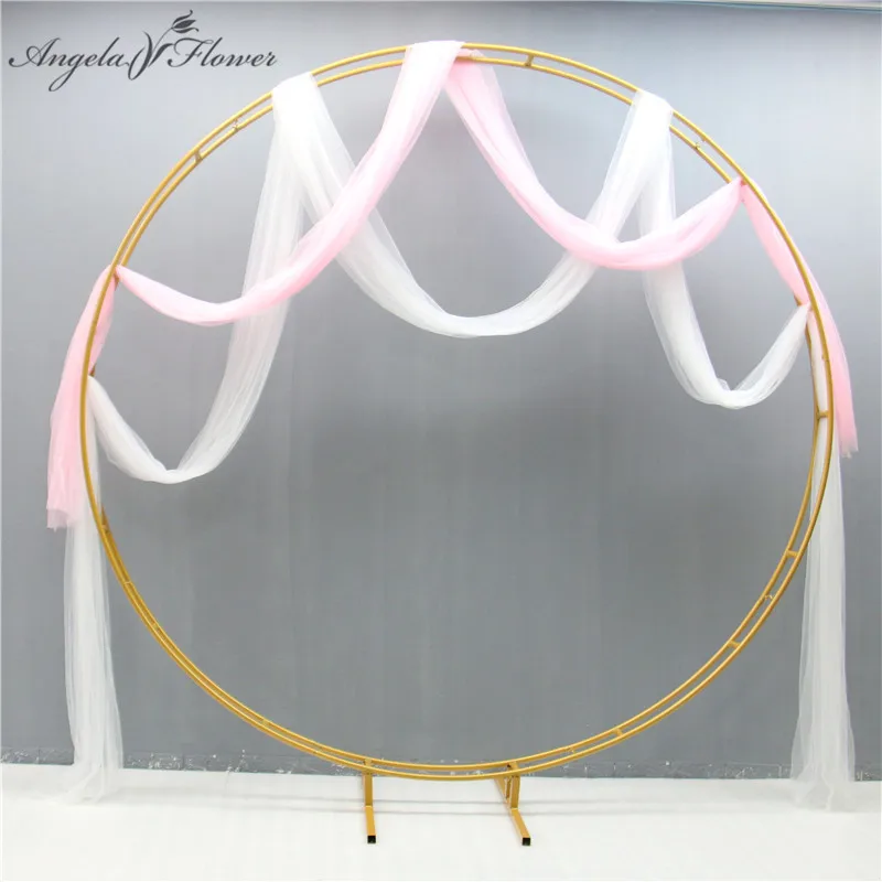 Wedding Props Arch Party Backdrop Iron Arch Flower Stand Double Round