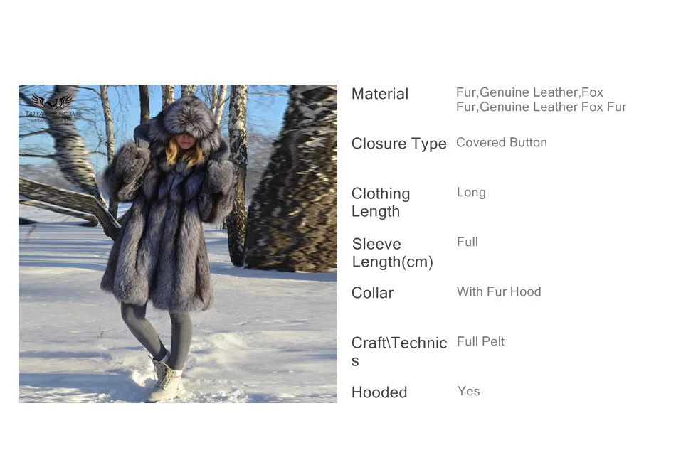 Tatyana Furclub, шуба из натурального меха серебристой лисы, шубы из натурального меха для женщин, куртка из натуральной кожи, Женская мода, плотная одежда