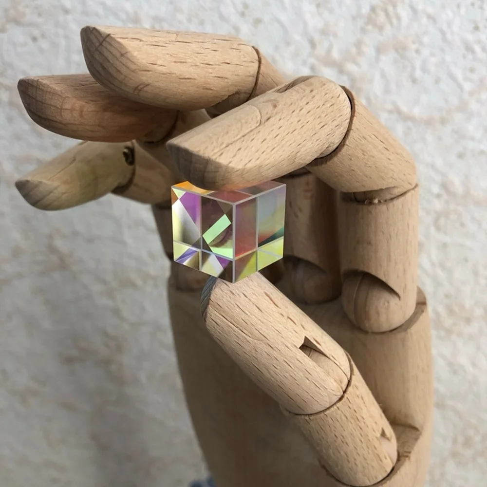 Cubic Science Cube Optical Prisma Photography 15mm with Hexahedral Prism Home Decoration Prism Glass 1pcs optical prisms photography prism