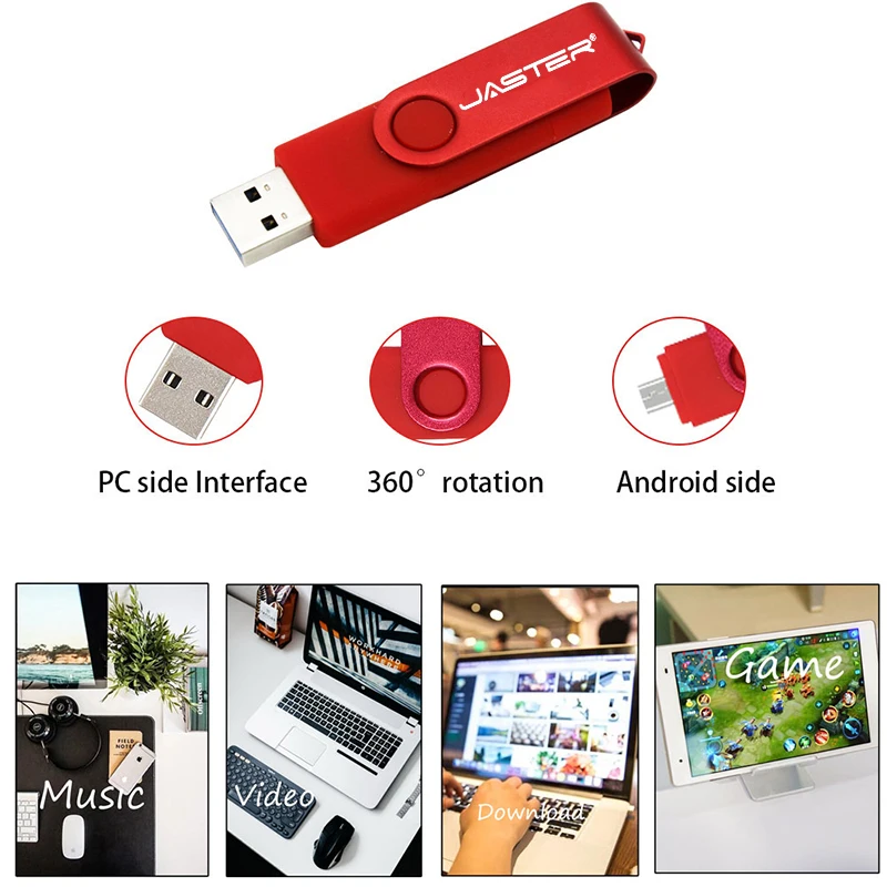 JASTER OTG USB 3 0 128 ГБ флеш накопитель 16 32 двухсторонний для Android мобильный телефон 8 Гб