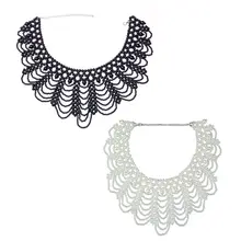 Женская Ручная работа, имитация жемчуга, нагрудник, колье, ожерелье, тканые, выдалбливают из бисера, толстый поддельный съемный воротник, ювелирные изделия, свадебный костюм