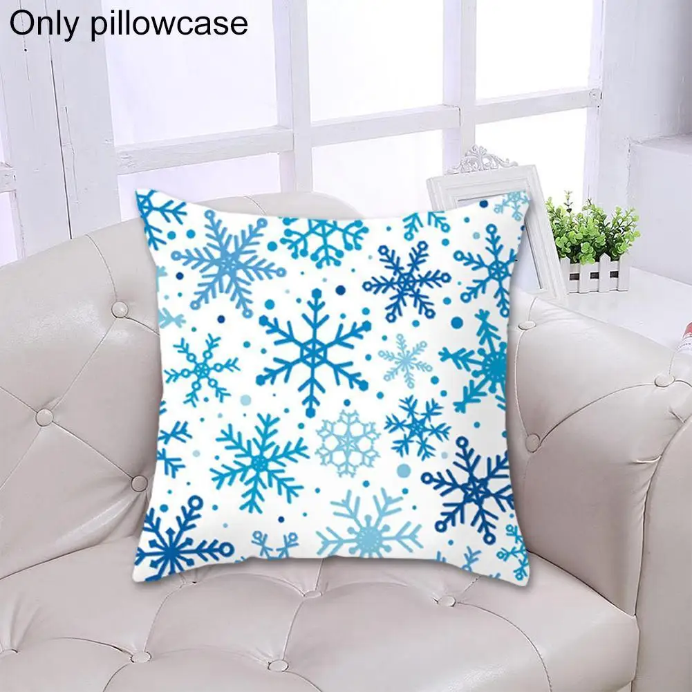

45*45cm Snow Christmas Blue Pillowcase 2021 Merry Christmas For Home Xmas Ornaments Pendant Supplies Decor Gifts Christma H L9A3