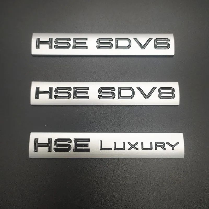 SHE SD V6 V8 LUXURY Car 3D metal sticker for Land Rover Ranger Rover Freelander Discovery 2 3 4 Defender evoque Trunk Emblems SHE SD V6 V8 LUXURY Car 3D metal sticker for Land Rover Ranger Rover Freelander Discovery 2 3 4 Defender evoque Trunk Emblems