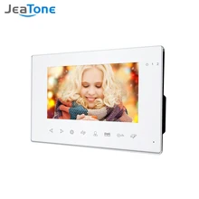 Jeatone – moniteur d'intérieur de 7 pouces pour visiophone, sonnette, système d'interphone, enregistrement vidéo, prise de Vision jour et nuit, moniteur blanc