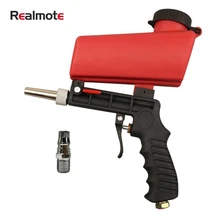 Realmote 90psi портативный гравитационный Пескоструйный пневматический пистолет небольшой Пескоструйный Аппарат Регулируемый набор
