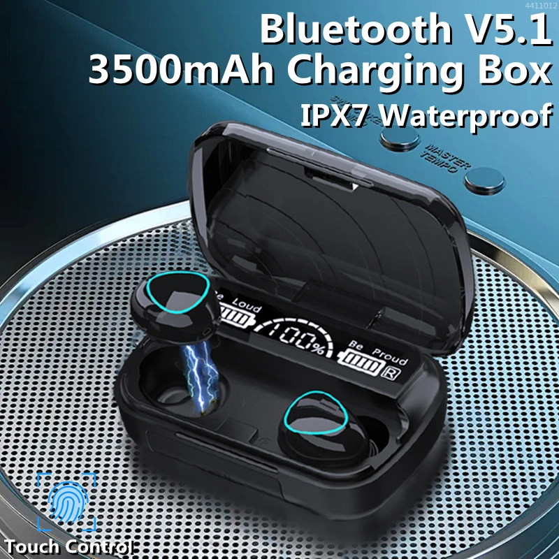 TWS Bluetooth-наушники с зарядным футляром на 3500 мА · ч | Электроника
